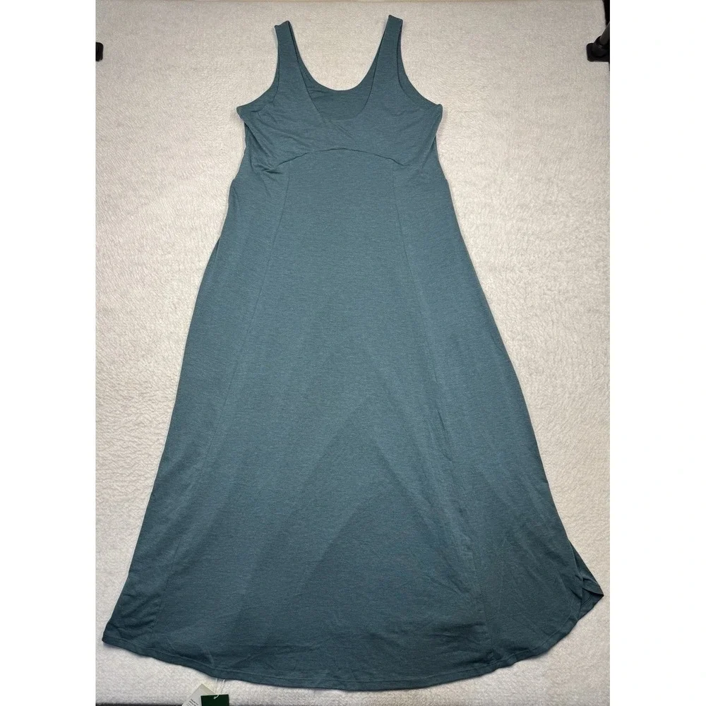 NWT Halara Large/Long Slit Teal Long Dress Women's Size Large - Picture 1 of 10